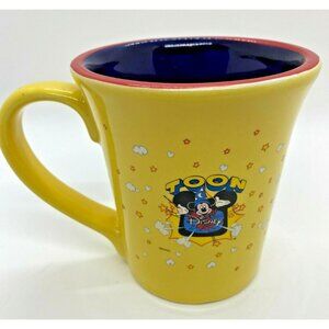 Vintage Toon Disney Yellow Coffee Mug Cup 12 oz Sorcerer Mickey Mouse USA